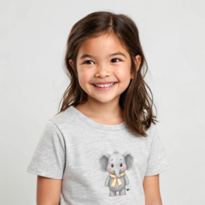 Girls T-shirt Adorable Baby Elephant