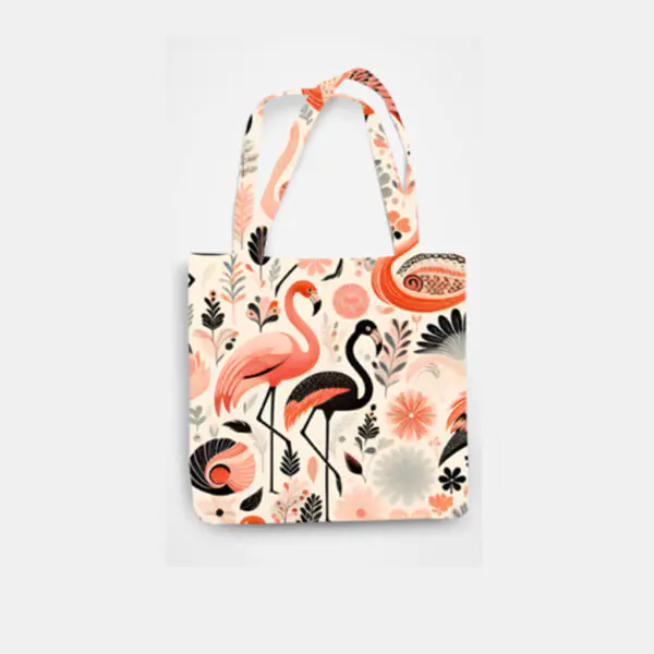 Tote Bag Elegant Flamingo Harmony