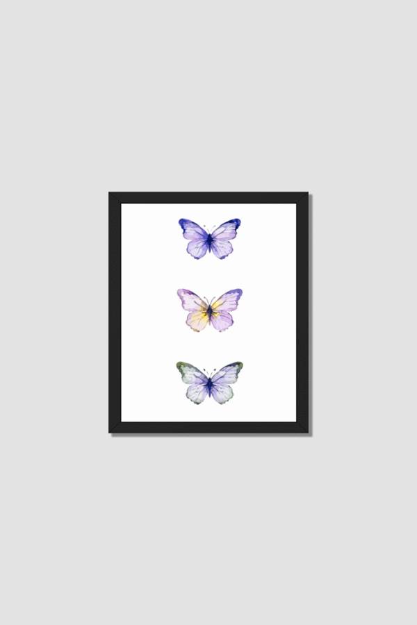 Frame Poster 8x10 Three Butterflies
