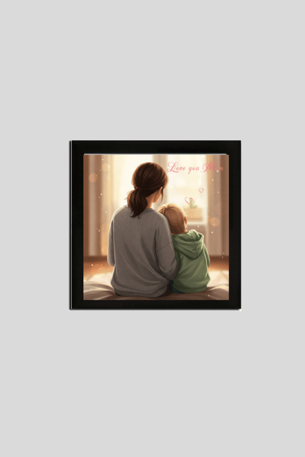 Frame Poster 8inch square mom and son