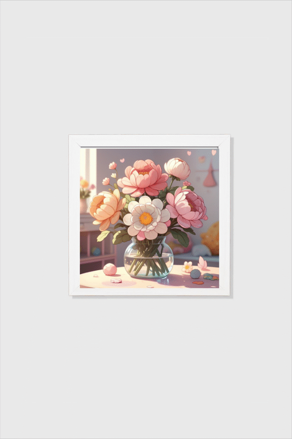 Flowervase-art-8inch Frame Poster