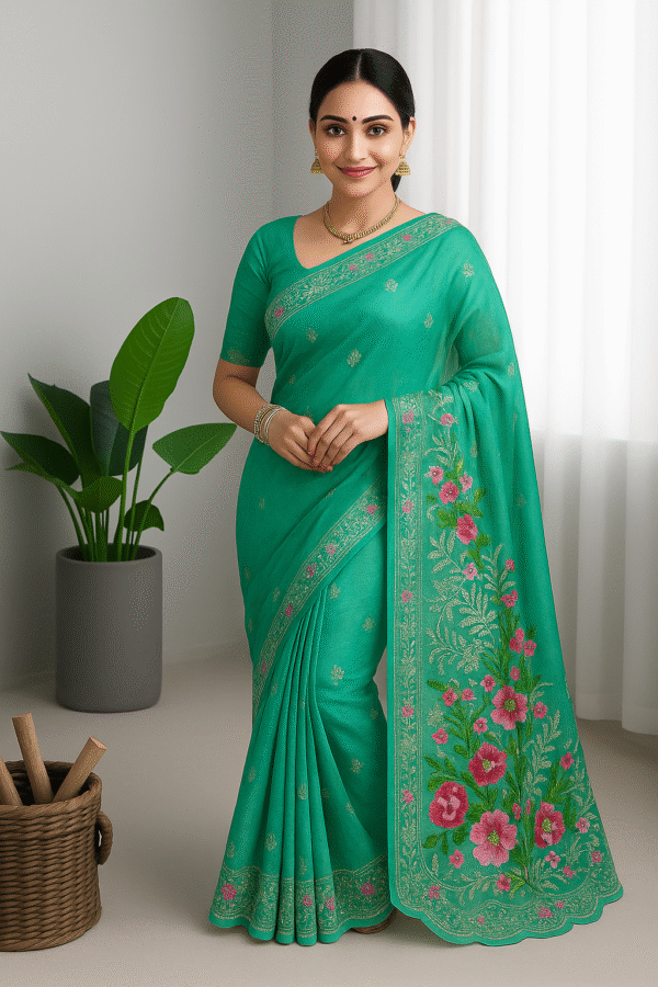 Glass tissue designer sarees
