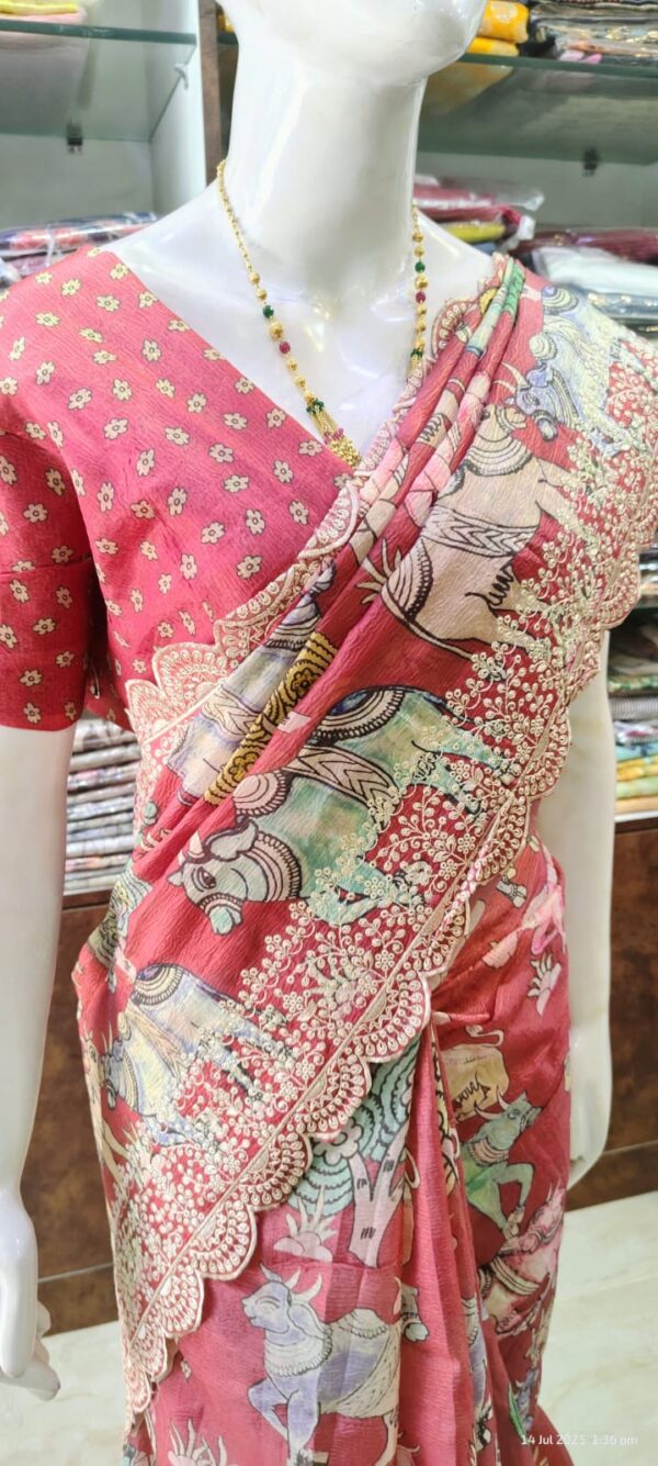 Kalamkari Tissue Sarees