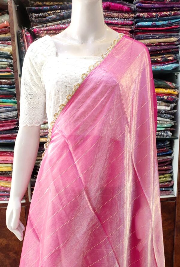 Soft Glass Tissue Sarees